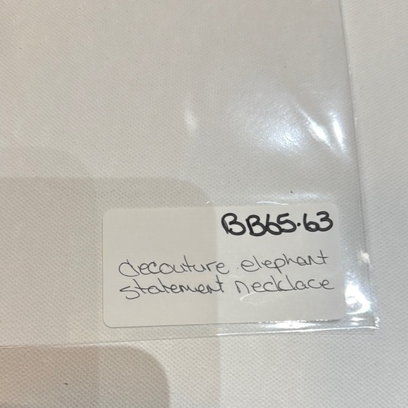 Decouture Elephant Pendant Statement Necklace with Black Cord - Picture 6 of 6